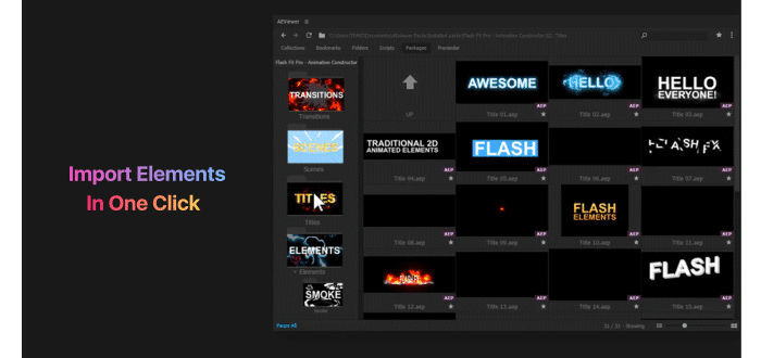 AE模板-500种卡通游戏动漫火焰能量文字标题 LOGO转场 MG动画元素包 Flash FX Pro – Animation Constructor AE扩展-第2张