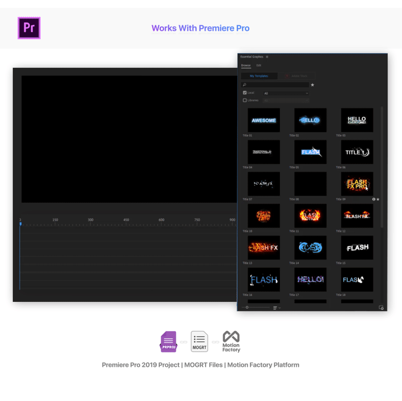 AE模板-500种卡通游戏动漫火焰能量文字标题 LOGO转场 MG动画元素包 Flash FX Pro – Animation Constructor AE扩展-第4张